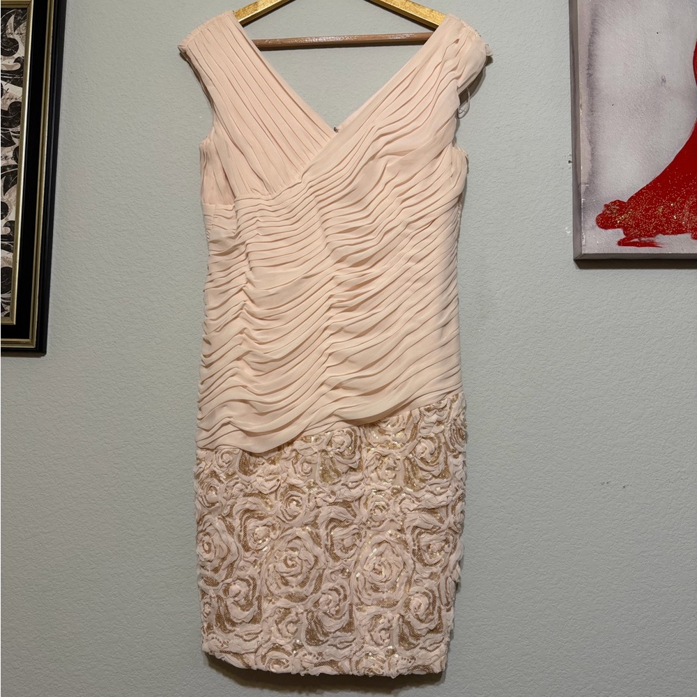 Patra Cream Textured Mini Dress